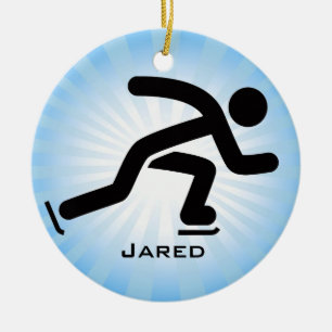 Personalized Speed Skating Ornament