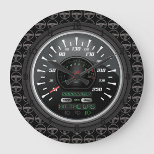 Personalized Speedometer Large Clock