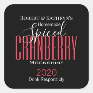 Personalized "Spiced Cranberry" Food/Alcohol Label