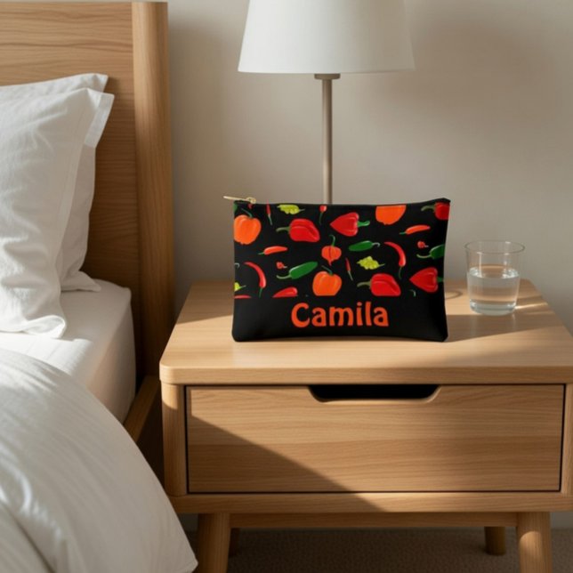 Personalized Spicy Peppers Pattern Pouch Bag (Creator Uploaded)