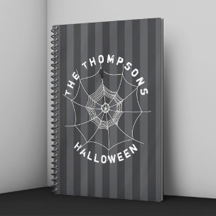Personalized Spider Web Halloween Notebook