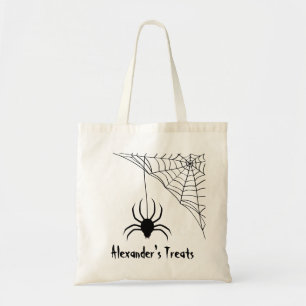 Personalized Spider Web Halloween Treat Bag