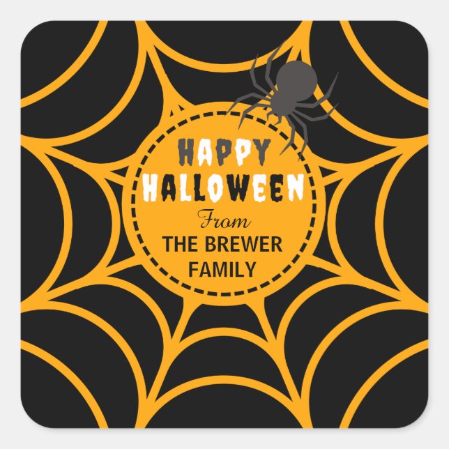 Personalized Spider Web Sticker (Front)