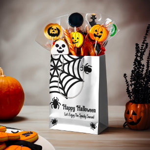 Personalized Spiderweb Halloween Medium Gift Bag