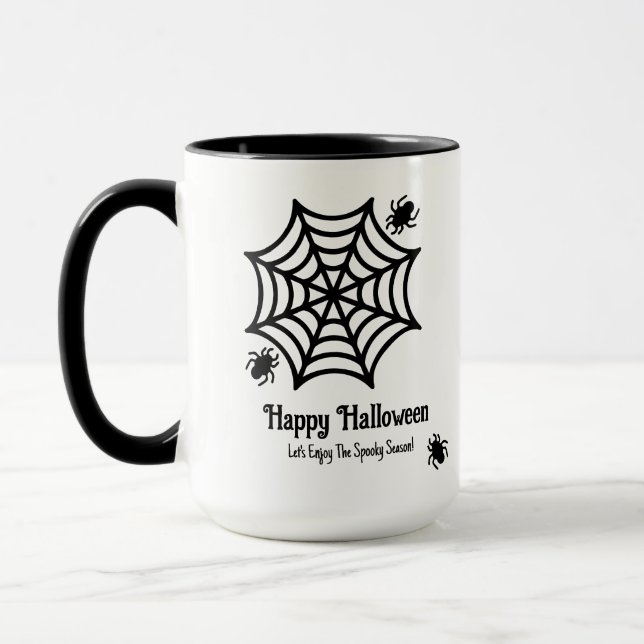 Personalized Spiderweb Halloween Mug (Left)