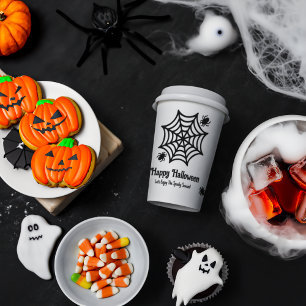 Personalized Spiderweb Halloween Paper Cups