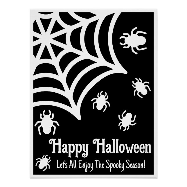 Personalized Spiderweb Halloween Poster (Front)