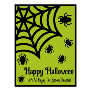 Personalized Spiderweb Halloween Poster