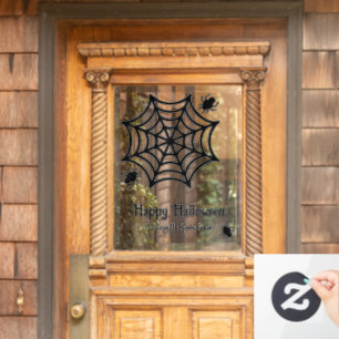 Personalized Spiderweb Halloween Window Cling
