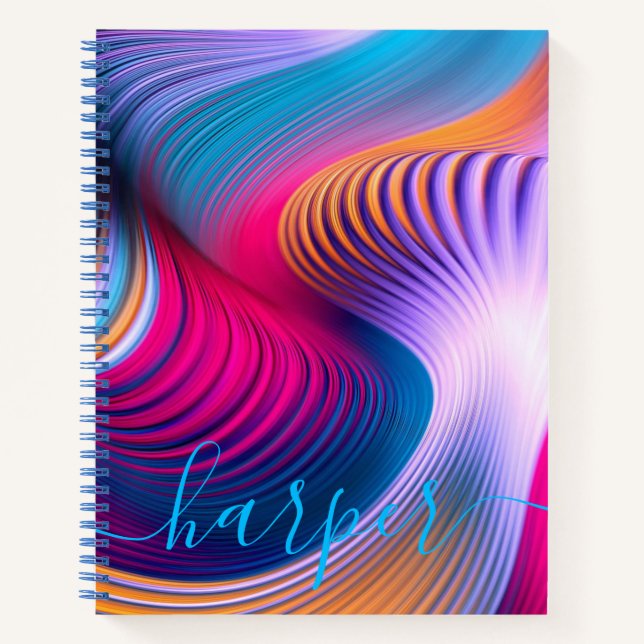 Personalized Spiral Notebook - Abstract Art (Front)