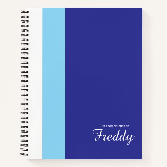 Personalized Spiral Notebook Journal for kids  (Front)