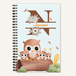 Personalized spiral notebook - Named with Letter N