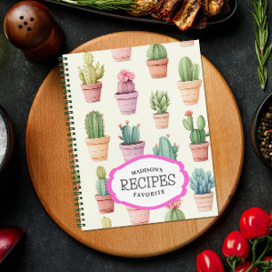 Personalized Spiral Recipe Book: Kitchen Supplies Notebook