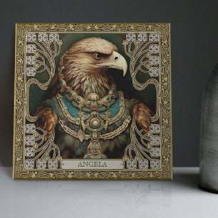 Personalized Spirit Eagle Tribal Altarpiece Tile