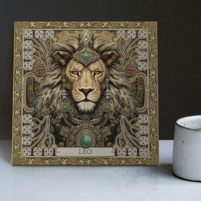 Personalized Spirit Lion Tribal Jewels Tile (Creator Uploaded)