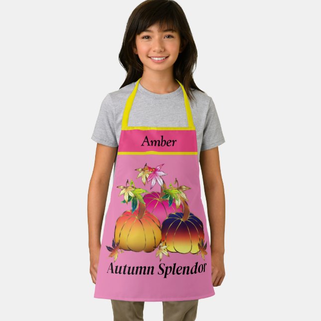 Personalized Splendorous Autumn Pumpkin Apron (Insitu)