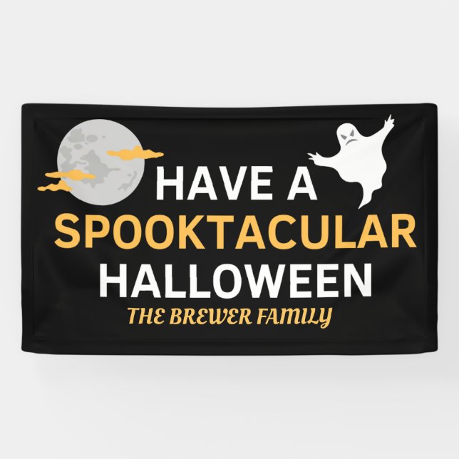 Personalized Spooktacular Halloween Banner (Horizontal)