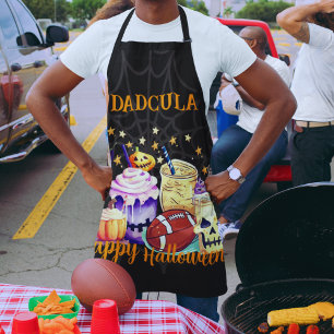 Personalized Spooky for Sports Fans Halloween Men Apron
