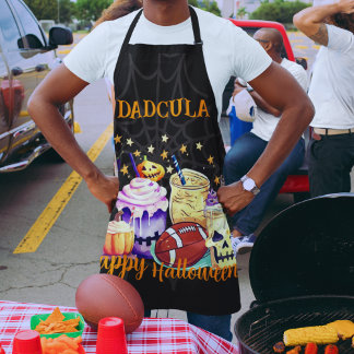 Personalized Spooky for Sports Fans Halloween Men Apron