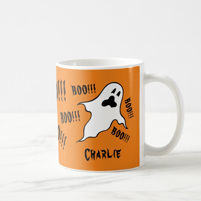 Personalized Spooky Halloween Ghosts Coffee Mug (Right)