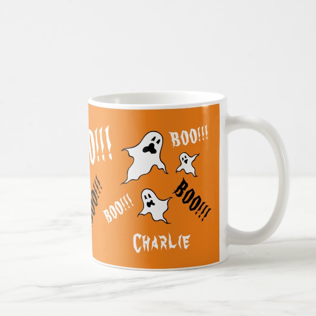 Personalized Spooky Halloween Ghosts Coffee Mug (Right)