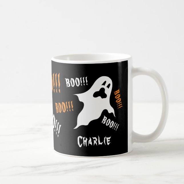 Personalized Spooky Halloween Ghosts Coffee Mug (Right)