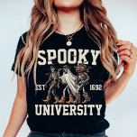 Personalized Spooky Halloween Group College Party T-Shirt<br><div class="desc">Get ready to turn heads and make memories with our Personalized Spooky Halloween Group College Party T-Shirt! This festive tee is perfect for college groups, friends, or family gatherings looking to add a touch of spooky fun to their Halloween celebrations. Featuring a playful design with skeletons and bats, it sets...</div>