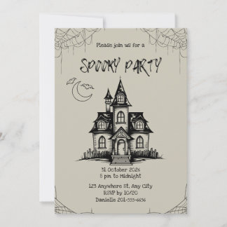 Personalized Spooky Halloween Invitations
