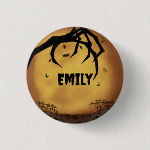 Personalized Spooky Hand Emo 1 Inch Round Button