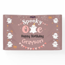 Personalized Spooky Ooky Halloween Birthday Banner