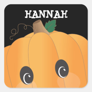Personalized Spooky Pumpkin Halloween Sticker