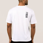 Personalized Sport Back Print Mens Modern Template T-Shirt<br><div class="desc">Add Your Text Here Modern Back Design Print Template Mens Sport-Tek Competitor Activewear White T-Shirt.</div>