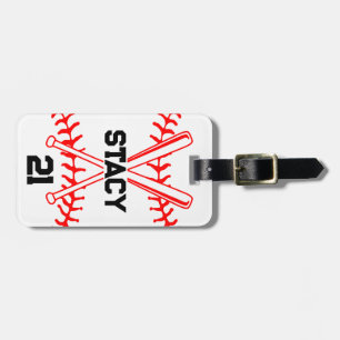 Personalized Sport Baseball Ball Bats  Luggage Tag