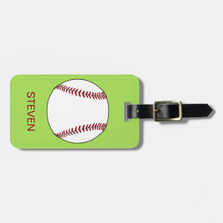 Personalized Sport Baseball ball Luggage Tag