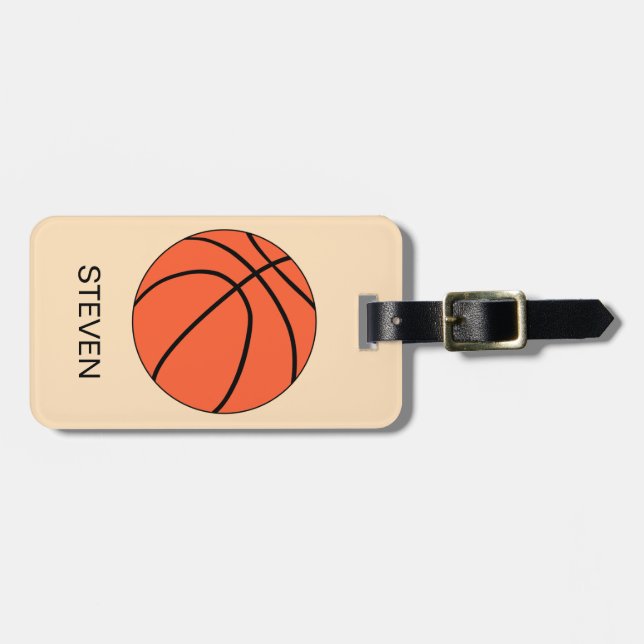 Personalized Sport Basketball ball  Luggage Tag (Front Horizontal)
