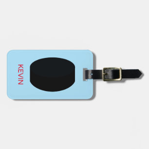 Personalized Sport Hockey puck Luggage Tag