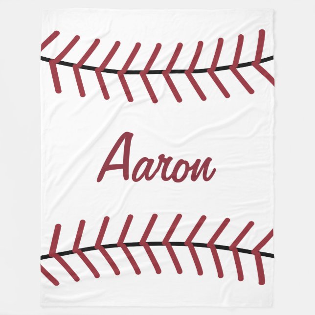 Personalized Sports Baseball Blanket Gift (Front)