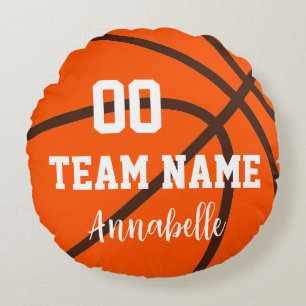 Personalized Sports Basketball Round Pillow