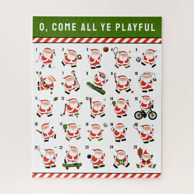 Personalized Sports Fan Holiday Gift Jigsaw Puzzle (Vertical)