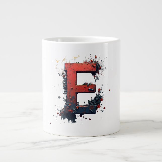 Personalized Sports Fan Monogram Custom Initial  Large Coffee Mug (Front)