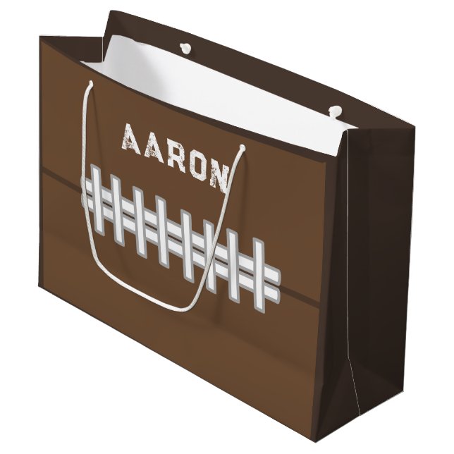 Personalized Sports Football Gift Bag (Front Angled)