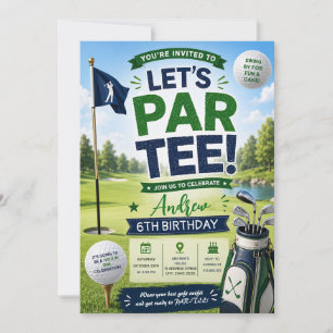 Personalized Sports Golf Birthday Invitation