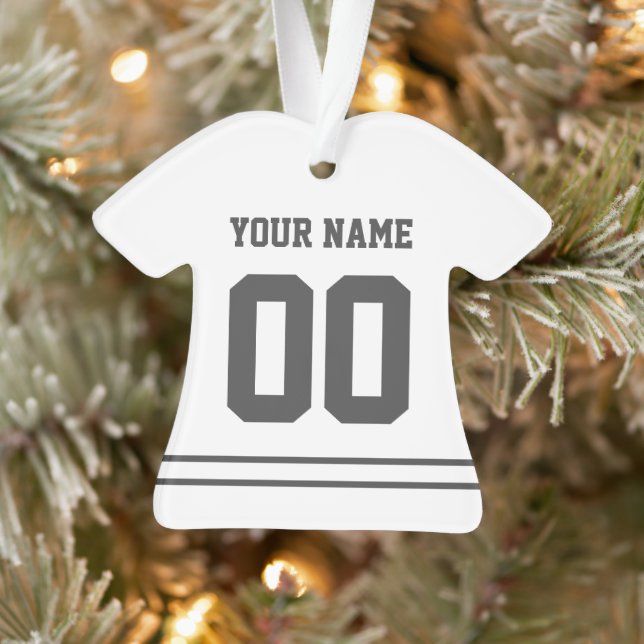 Personalized Sports Jersey Style Ornament (Tree)