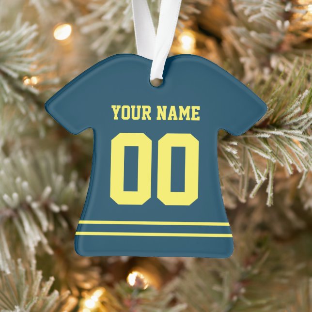 Personalized Sports Jersey Style Ornament (Tree)