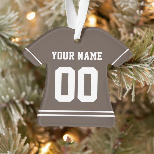 Personalized Sports Jersey Style Ornament (Tree)