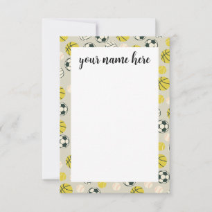 Personalized Sports Notecards