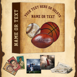 Personalized Sports Photo Album Binder, Your Text Binder