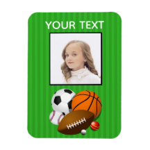 Personalized Sports Photo Magnet