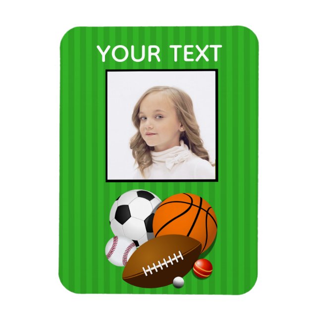 Personalized Sports Photo Magnet (Vertical)