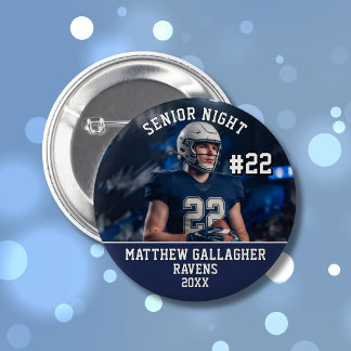 Personalized Sports Senior Night Photo 2 Inch Round Button